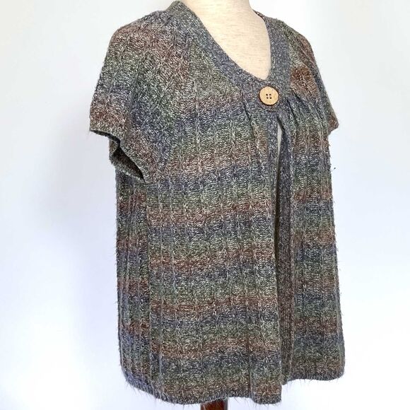 Dressbarn Heathered Open Cardigan Sz 14 - Picture 4 of 8
